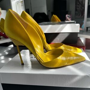 Kurt Geiger Bond - yellow leather/fabric